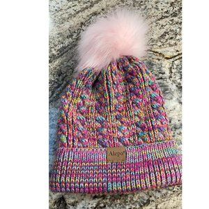 Kids Winter Beanie Children's Warm Fleece Lined Knit Thick Ski Cap with Pom